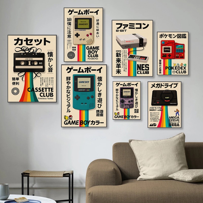 Gaming Console In 90S - Retro Gaming Poster Japanse Tech Wall