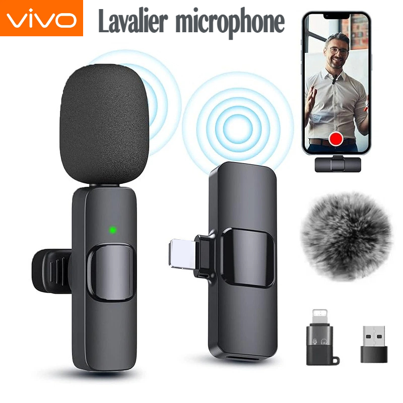 Gaming Console For Your Phone - VIVO 2-in-1 draadloze lavaliermicrofoon, type-C oplaadbaar,
